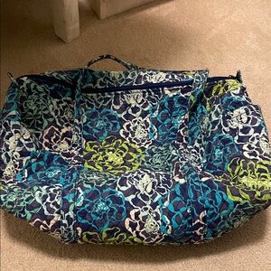 Vera Bradley Blue and Green Floral Travel Bag